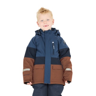 Zigzag Winter-Skijacke Taylora W-PRO 15.000 (4-Wege-Stretch, wasserdicht, winddicht) Insignia blau/braun Kinder